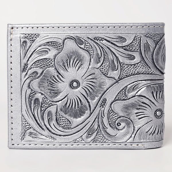 ADBG1236 American Darling Hand Tooled Leather Bifold Wallet -Floral Carved Purse