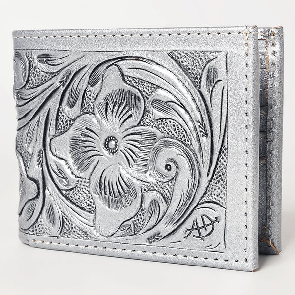 ADBG1236 American Darling Hand Tooled Leather Bifold Wallet -Floral Carved Purse