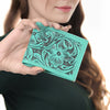 ADBG1236 American Darling Hand Tooled Leather Bifold Wallet -Floral Carved Purse