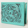 ADBG1236 American Darling Hand Tooled Leather Bifold Wallet -Floral Carved Purse