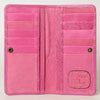ADBG1269B American Darling Pink Tooled Leather Wallet -Floral Carved Bifold