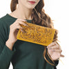 ADBG1269 American Darling Hand-Tooled Genuine Leather Western Wallet Handbag - Floral Carved Women Wallet