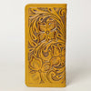 ADBG1269 American Darling Hand-Tooled Genuine Leather Western Wallet Handbag - Floral Carved Women Wallet