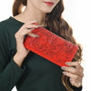 ADBG1269 American Darling Hand-Tooled Genuine Leather Western Wallet Handbag - Floral Carved Women Wallet