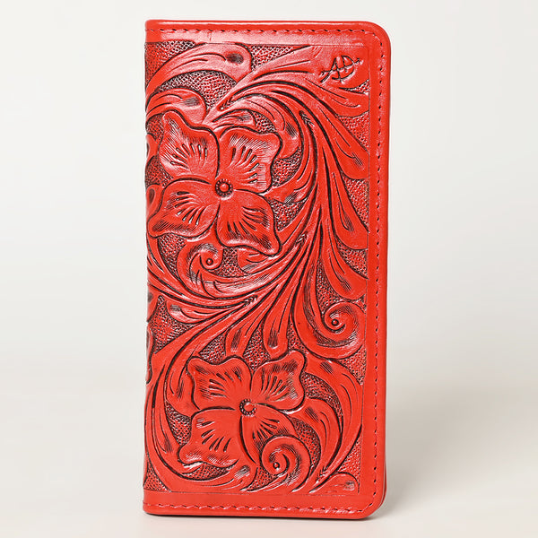 ADBG1269 American Darling Hand-Tooled Genuine Leather Western Wallet Handbag - Floral Carved Women Wallet