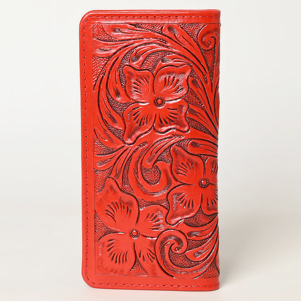 ADBG1269 American Darling Hand-Tooled Genuine Leather Western Wallet Handbag - Floral Carved Women Wallet