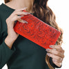 ADBG1269 American Darling Hand-Tooled Genuine Leather Western Wallet Handbag - Floral Carved Women Wallet