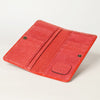 ADBG1269 American Darling Hand-Tooled Genuine Leather Western Wallet Handbag - Floral Carved Women Wallet