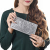 ADBG1269 American Darling Hand-Tooled Genuine Leather Western Wallet Handbag - Floral Carved Women Wallet