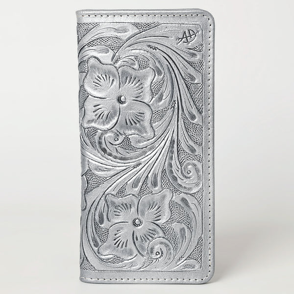ADBG1269 American Darling Hand-Tooled Genuine Leather Western Wallet Handbag - Floral Carved Women Wallet