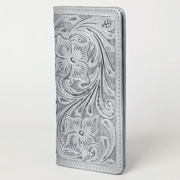 ADBG1269 American Darling Hand-Tooled Genuine Leather Western Wallet Handbag - Floral Carved Women Wallet