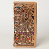 ADBG1269 American Darling Hand-Tooled Genuine Leather Western Wallet Handbag - Floral Carved Women Wallet