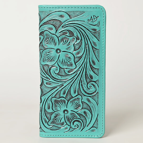 ADBG1269 American Darling Hand-Tooled Genuine Leather Western Wallet Handbag - Floral Carved Women Wallet
