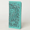 ADBG1269 American Darling Hand-Tooled Genuine Leather Western Wallet Handbag - Floral Carved Women Wallet