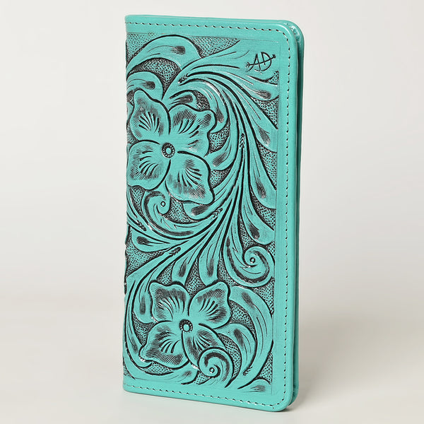 ADBG1269 American Darling Hand-Tooled Genuine Leather Western Wallet Handbag - Floral Carved Women Wallet