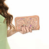 ADBG1321 American Darling Hand-Tooled Genuine Leather Western Wallet Bag with Floral Carving