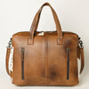 ADBG264A American Darling Tote Bag - Hand Tooled Floral Leather & Hair-On Cowhide Western Bag