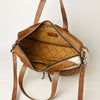 ADBG264A American Darling Tote Bag - Hand Tooled Floral Leather & Hair-On Cowhide Western Bag