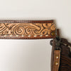 ADBG1174 American Darling Hand Tooled Leather Fringe Clear Crossbody -Western Stadium Bag