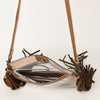 ADBG1174 American Darling Hand Tooled Leather Fringe Clear Crossbody -Western Stadium Bag
