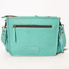 ADBG1322 American Darling Genuine Leather Western Fringe Crossbody Bag with Studded Details