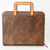 ADBG1194 American Darling Western Hand Tooled Leather Briefcase Bag Genuine Leather