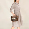ADBGA491 American Darling Hand Tooled Genuine Leather & Hair-On Cowhide Western Jewelry Case