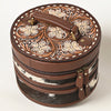 ADBGA491 American Darling Hand Tooled Genuine Leather & Hair-On Cowhide Western Jewelry Case