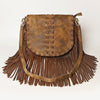 ADBGA495 American Darling Western Leather Messenger Bag with Fringes Full Grain
