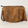 ADBGA495 American Darling Western Leather Messenger Bag with Fringes Full Grain