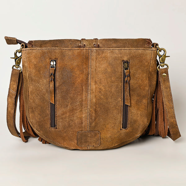 ADBGA495 American Darling Western Leather Messenger Bag with Fringes Full Grain