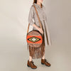 ADBGA486 American Darling Hand Woven Saddle Blanket Canteen Bag Leather Fringes