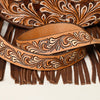 ADBGA486 American Darling Hand Woven Saddle Blanket Canteen Bag Leather Fringes