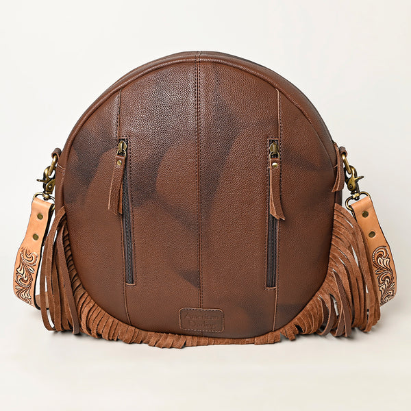 ADBGA486 American Darling Hand Woven Saddle Blanket Canteen Bag Leather Fringes