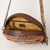 ADBGA486 American Darling Hand Woven Saddle Blanket Canteen Bag Leather Fringes