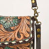 ADBGA489 American Darling Hand Tooled Leather Small Cross body Bag Western Purse