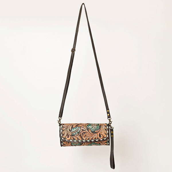 ADBGA489 American Darling Hand Tooled Leather Small Cross body Bag Western Purse