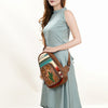 ADBG1146 American Darling Saddle Blanket Sling Bag -Floral Tooled Leather Backpack