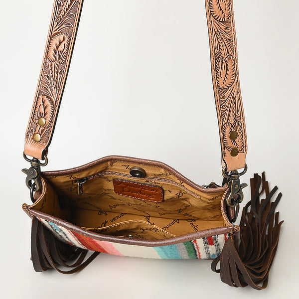 ADBG324 American Darling Saddle Blanket Fringes Messenger Bag