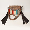 ADBG587 American Darling Hand Tooled Floral Carved & Saddle Blanket Western Cross body Bag
