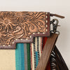 ADBG587 American Darling Hand Tooled Floral Carved & Saddle Blanket Western Cross body Bag