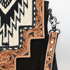 ADBG856 American Darling Hand Tooled Floral & Cowhide Messenger Bag with Saddle Blanket
