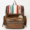 ADBG860 American Darling Western Wool & Cowhide Backpack with Tooled Leather Accent Pocket
