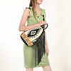 ADBG1125 American Darling Handcrafted Western Leather Sling Bag with Floral Carved Design & Saddle Blanket Detail