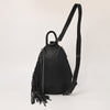 ADBG1125 American Darling Handcrafted Western Leather Sling Bag with Floral Carved Design & Saddle Blanket Detail