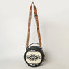 ADBG1391 American Darling Western Leather Canteen Bag with Hand Woven Saddle Blanket & Tooled Strap