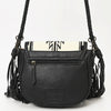 ADBG1392 American Darling Western Leather Crossbody Bag with Fringe & Hand Woven Saddle Blanket Panel