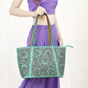 LC-ADBGZ792 Hand-Tooled Floral Western Leather Tote Bag - American Darling