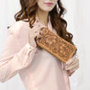 ADBGZ798 Hand-Tooled Genuine Leather Western Organiser - Floral Carving
