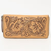 ADBGZ798 Hand-Tooled Genuine Leather Western Organiser - Floral Carving